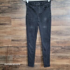 American Eagle Jeans 4 R Highest Rise Jegging Next Level Stretch Black Wash